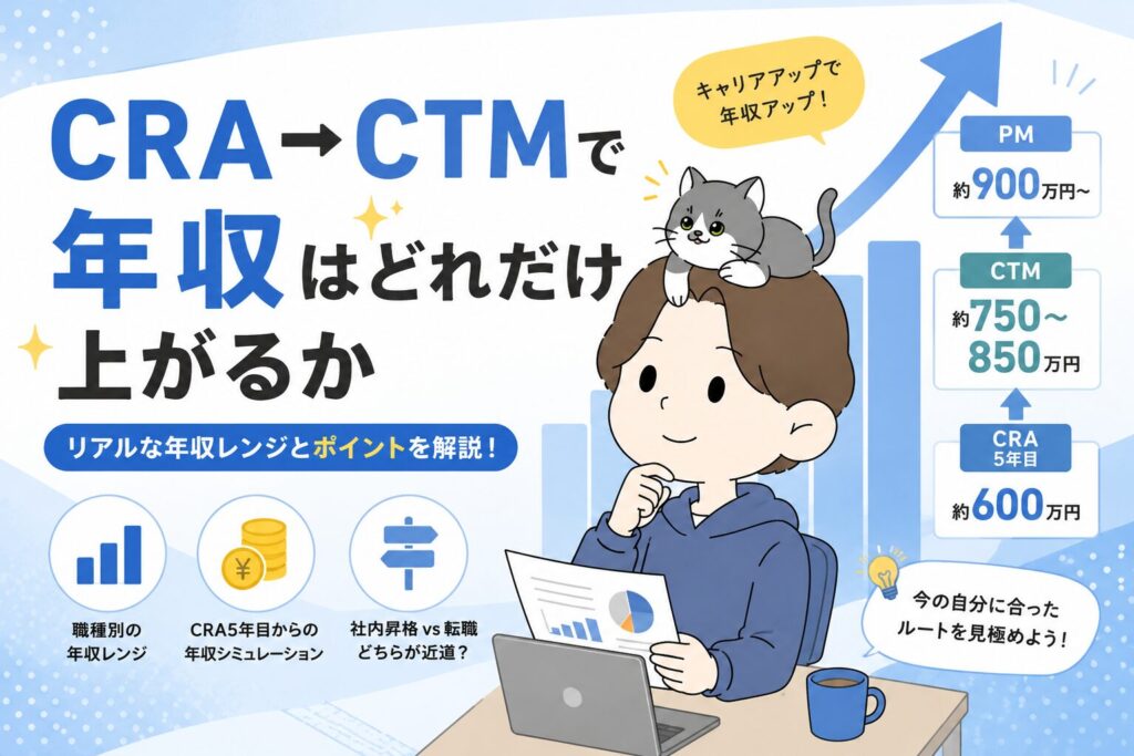 CRA→CTMで年収はどれだけ上がるか