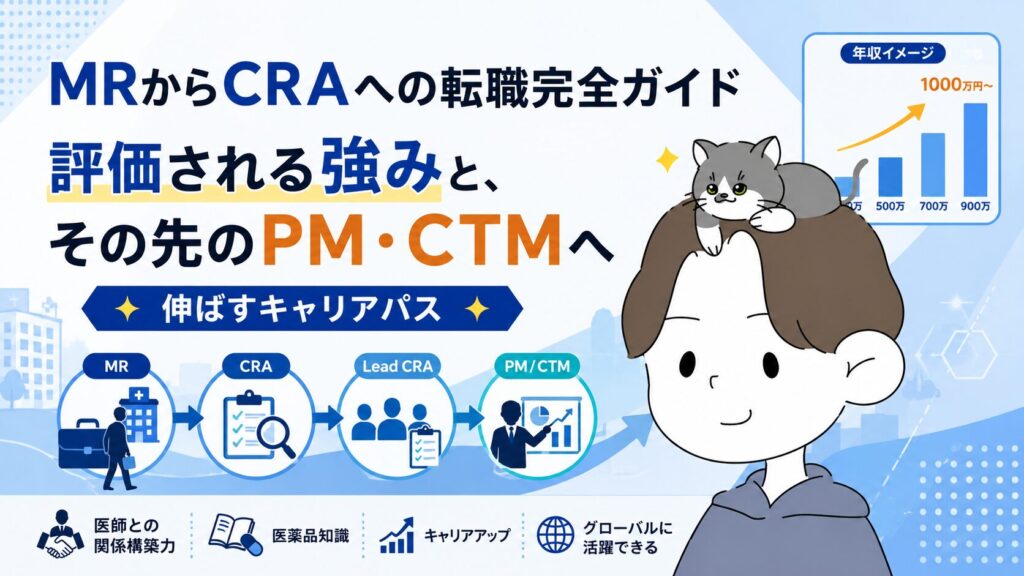 MRからCRAへの転職完全ガイド｜評価される強みと、その先のPM・CTMへ伸ばすキャリアパス