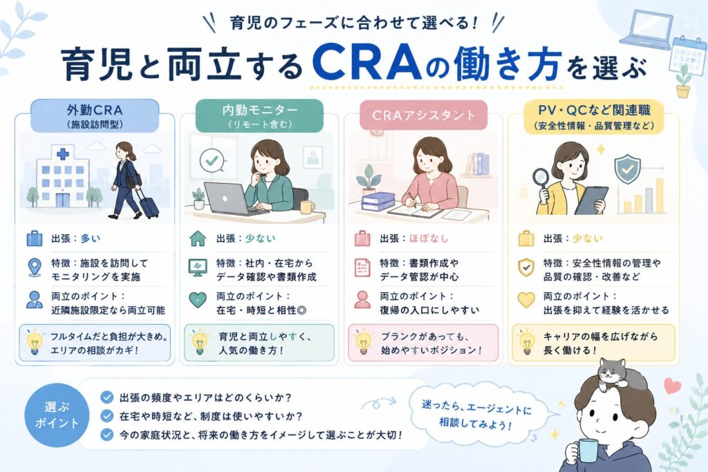 育児と両立するCRAの働き方を選ぶ