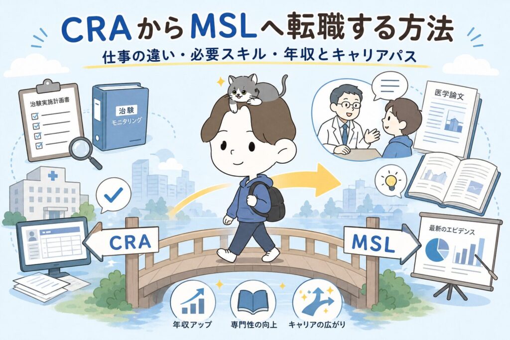 CRAからMSLへ転職する方法｜仕事の違い・必要スキル・年収とキャリアパス