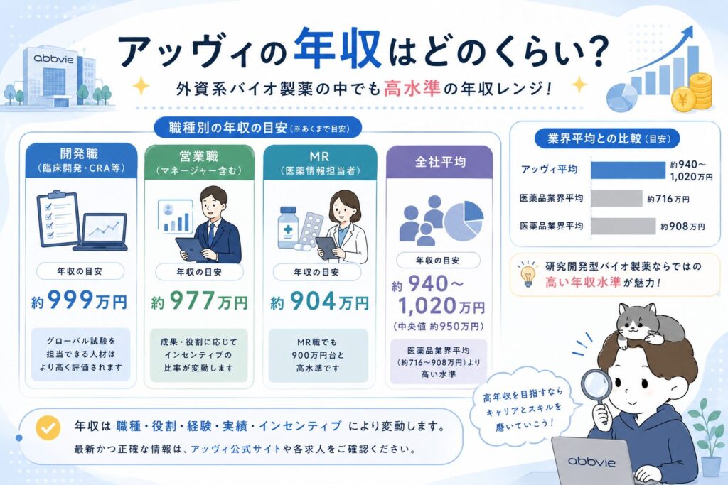 アッヴィの年収はどのくらい?