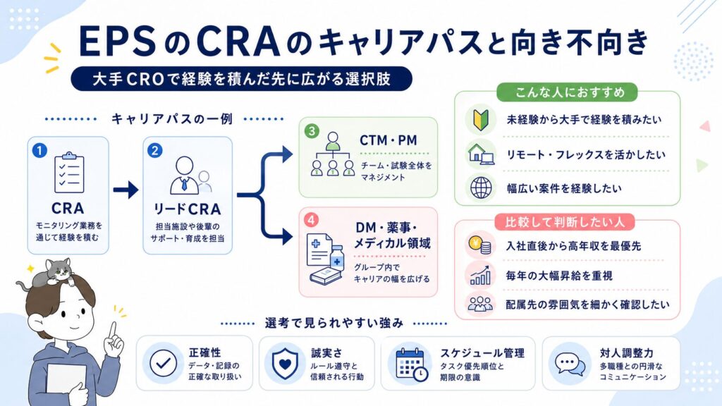 イーピーエス(EPS)のCRAのキャリアパスと向き不向き