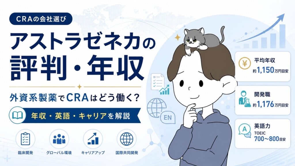 CRAの会社選び:アストラゼネカの評判は?年収は?詳しく解説