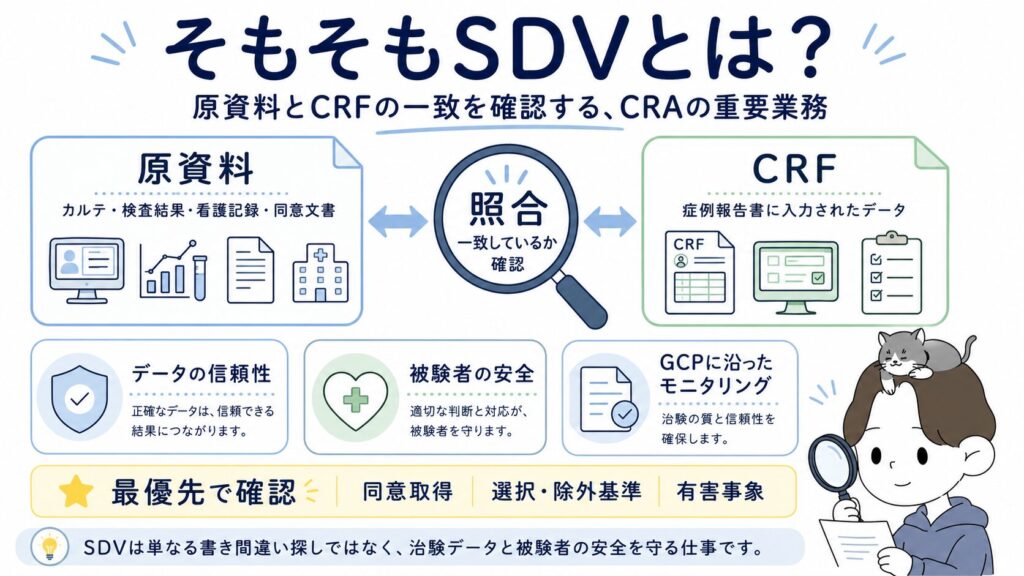 そもそもSDVとは？CRAが押さえる基本