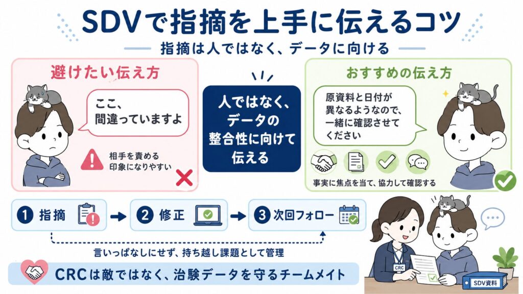 SDVで指摘を上手に伝えるコツとよくある質問