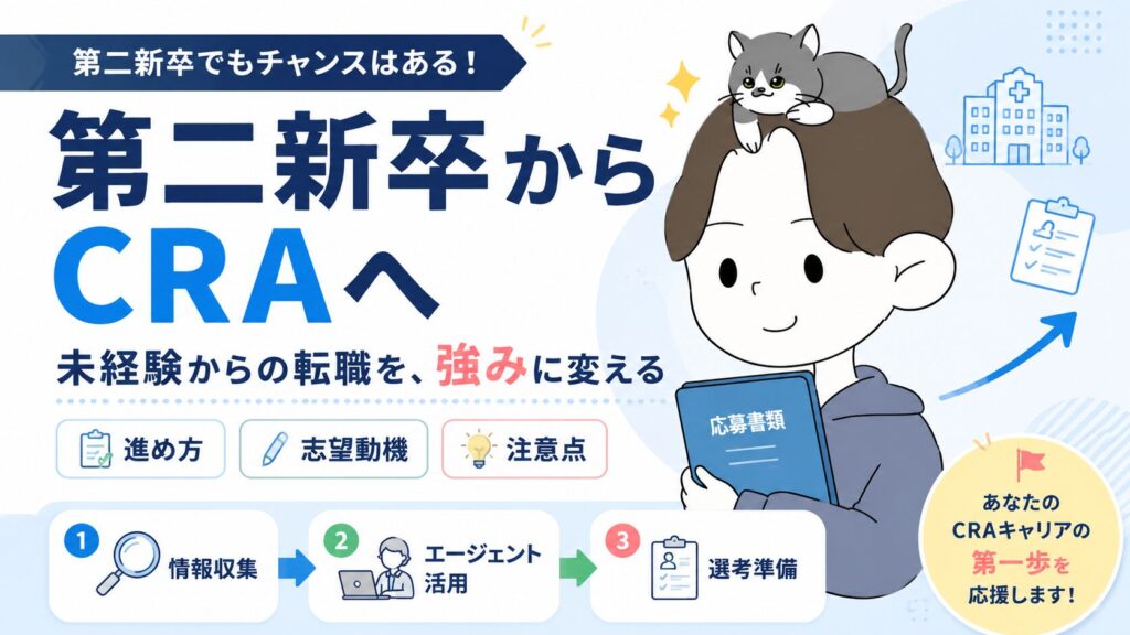 第二新卒からCRA（臨床開発モニター）に転職するには？進め方と志望動機を元CRAが解説